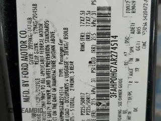 2010 Ford Fusion SE with VIN 3FAHP0HG7AR274514, listed as a Copart auction lot 46116435 with 123,382 mi miles and Clean Title. Bid and sale history available at carsss.com. Image 14.