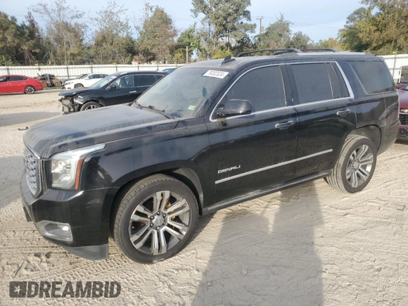 2018 GMC Yukon Denali with VIN 1GKS2CKJ6JR312982, listed as a Copart auction lot 79202324 with 134,348 mi miles and Salvage Title. Bid and sale history available at carsss.com. Image 1.