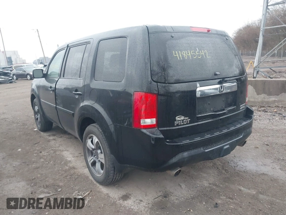 2015 Honda Pilot SE with VIN 5FNYF4H36FB062844, listed as a IAAI auction lot 41845542 with 165,368 mi miles and . Bid and sale history available at DreamBid. Image 3.