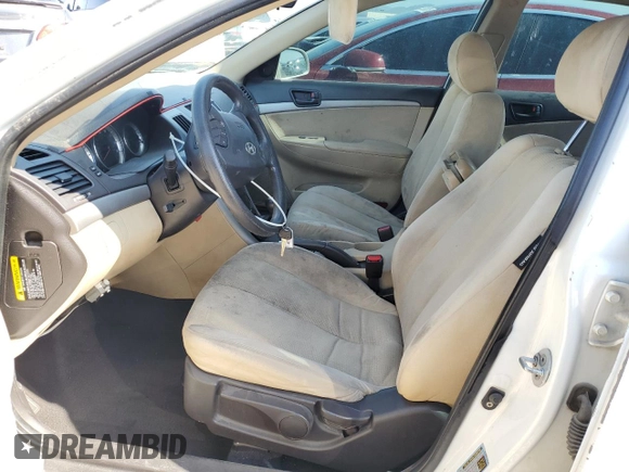 2009 Hyundai Sonata GLS with VIN 5NPET46C49H408054, listed as a Copart auction lot 58868105 with 215,171 mi miles and Salvage title. Bid and sale history available at DreamBid. Image 7.