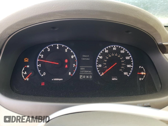 2009 Hyundai Azera GLS with VIN KMHFC46D69A352585, listed as a Copart auction lot 41374665 with 107,264 mi miles and Salvage title. Bid and sale history available at DreamBid. Image 9.