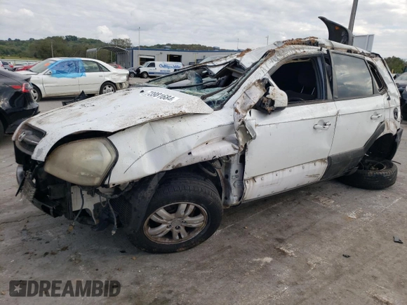 2007 Hyundai Tucson SE with VIN KM8JN12D77U631936, listed as a Copart auction lot 73981684 with 0 mi miles and Non Repairable. Bid and sale history available at carsss.com. Image 1.