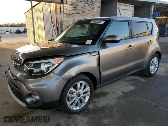 2019 Kia Soul + with VIN KNDJP3A58K7697360, listed as a Copart auction lot 41882305 with 40,403 mi miles and Salvage Title. Bid and sale history available at DreamBid. Image 1.