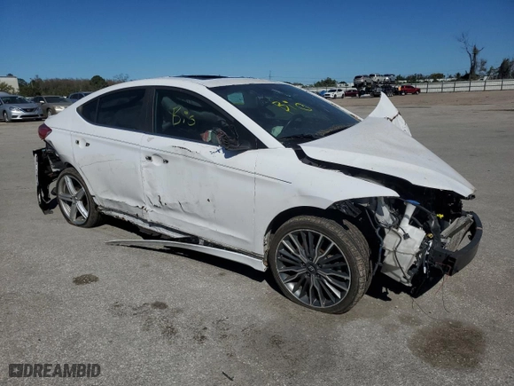 2018 Hyundai Elantra Sport with VIN KMHD04LB9JU498548, listed as a Copart auction lot 48023575 with 133,139 mi miles and Salvage Title. Bid and sale history available at carsss.com. Image 4.