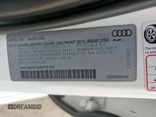 2018 Audi A6 Premium Plus with VIN WAUG8AFC6JN015182, listed as a Copart auction lot 62075175 with 89,363 mi miles and Clean title. Bid and sale history available at DreamBid. Image 12.