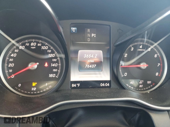 2016 Mercedes-Benz C 300 with VIN 55SWF4JB2GU166000, listed as a Copart auction lot 48719765 with 76,437 mi miles and Salvage Title. Bid and sale history available at carsss.com. Image 9.