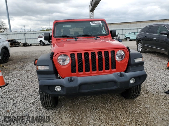 2020 Jeep Gladiator Sport S with VIN 1C6HJTAG0LL131338, listed as a Copart auction lot 50883235 with 50,547 mi miles and Salvage title. Bid and sale history available at DreamBid. Image 5.