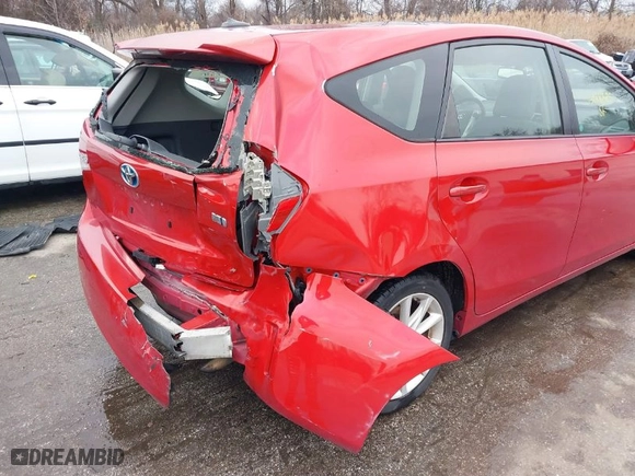 2012 Toyota Prius v Two with VIN JTDZN3EU3C3012636, listed as a IAAI auction lot 41485685 with 186,053 mi miles. Bid and sale history available at carsss.com. Image 17.
