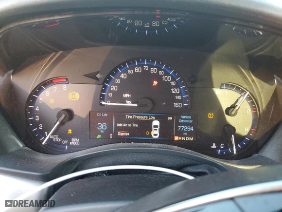2016 Cadillac ATS Sedan Luxury Collection RWD with VIN 1G6AB5RS9G0107044, listed as a Copart auction lot 81133234 with 77,294 mi miles and Salvage Title. Bid and sale history available at carsss.com. Image 9.