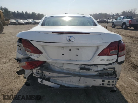 2010 Lexus IS with VIN JTHFE2C21A2503304, listed as a Copart auction lot 49051415 with 57,894 mi miles and Salvage Title. Bid and sale history available at carsss.com. Image 6.