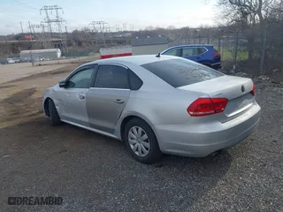 2013 Volkswagen Passat S with VIN 1VWAP7A30DC101350, listed as a IAAI auction lot 41846928 with 307,166 mi miles. Bid and sale history available at carsss.com. Image 3.