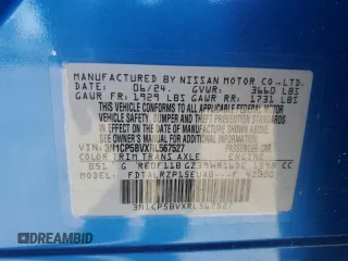 2024 Nissan Kicks S with VIN 3N1CP5BVXRL567527, listed as a Copart auction lot 53576135 with 12,327 mi miles and Salvage title. Bid and sale history available at DreamBid. Image 15.