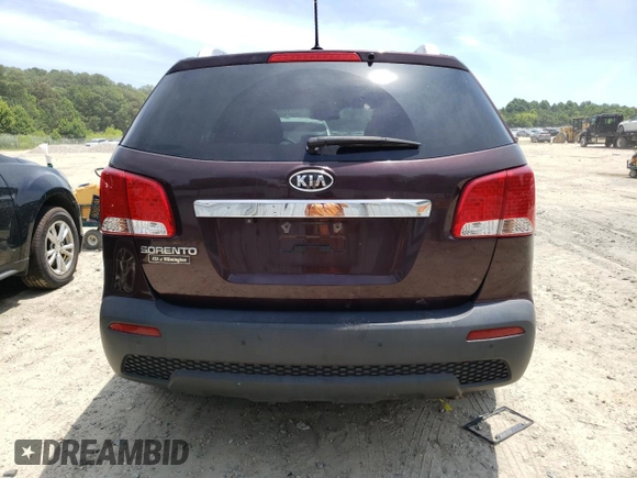 2012 Kia Sorento LX with VIN 5XYKT3A64CG194955, listed as a Copart auction lot 59443524 with 185,185 mi miles and Salvage Title. Bid and sale history available at DreamBid. Image 6.