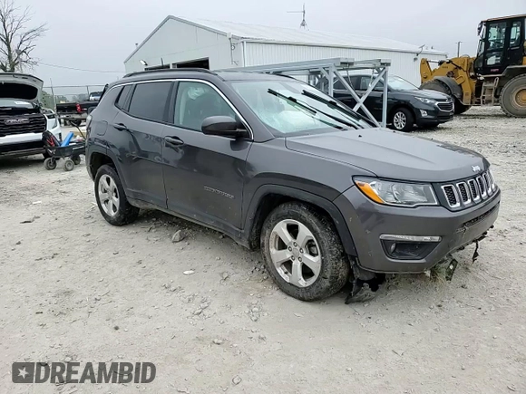 2018 Jeep Compass Latitude with VIN 3C4NJCBB8JT287353, listed as a Copart auction lot 56069635 with 92,719 mi miles and Salvage title. Bid and sale history available at DreamBid. Image 14.