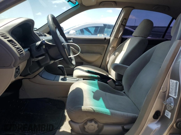 2002 Honda Civic EX with VIN 1HGES26782L025456, listed as a Copart auction lot 54395665 with 191,994 mi miles and Salvage Title. Bid and sale history available at DreamBid. Image 7.