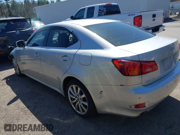 2006 Lexus IS 250 with VIN JTHCK262765001622, listed as a IAAI auction lot 41993744 with 190,407 mi miles and . Bid and sale history available at DreamBid. Image 3.