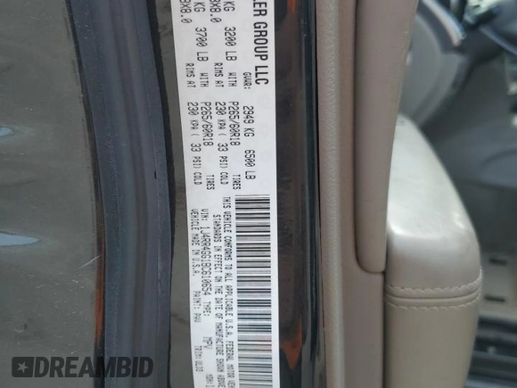 2011 Jeep Grand Cherokee Laredo with VIN 1J4RR4GG1BC610654, listed as a Copart auction lot 58828015 with 155,959 mi miles and Salvage title. Bid and sale history available at DreamBid. Image 13.