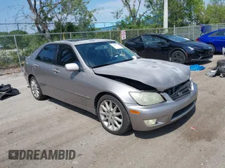2003 Lexus IS 300 with VIN JTHBD192730074509, listed as a IAAI auction lot 42049035 with 296,596 mi miles. Bid and sale history available at carsss.com. Image 1.