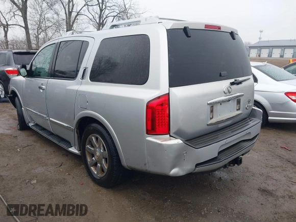 2006 Infiniti QX56 with VIN 5N3AA08C56N810383, listed as a IAAI auction lot 41537122 with 213,814 mi miles. Bid and sale history available at carsss.com. Image 3.