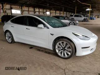 2018 Tesla Model 3 Long Range Battery with VIN 5YJ3E1EA1JF006432, listed as a Copart auction lot 47820855 with 66,032 mi miles and Salvage Title. Bid and sale history available at DreamBid. Image 4.