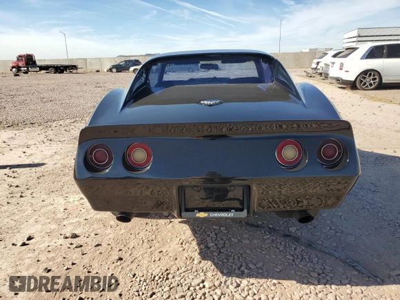 1977 Chevrolet Corvette with VIN 1Z37L7S412823, listed as a Copart auction lot 82405174 with 9,206 mi miles and Clean title. Bid and sale history available at DreamBid. Image 6.
