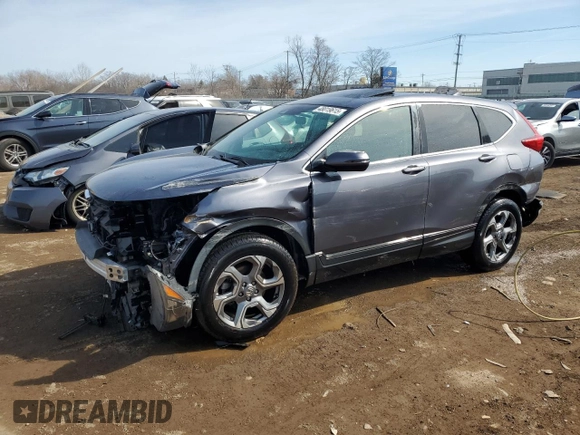 2019 Honda CR-V EX with VIN 5J6RW2H57KL035955, listed as a Copart auction lot 48019615 with 42,107 mi miles and Salvage Title. Bid and sale history available at DreamBid. Image 1.