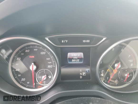 2019 Mercedes-Benz CLA with VIN WDDSJ4GB9KN742686, listed as a Copart auction lot 62292353 with 58,122 mi miles. Bid and sale history available at carsss.com. Image 9.