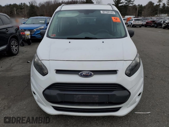 2015 Ford Transit Connect XLT with VIN NM0AE8F77F1202312, listed as a Copart auction lot 87724125 with 100,463 mi miles and Salvage title. Bid and sale history available at DreamBid. Image 5.