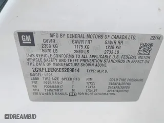 2014 Chevrolet Equinox LS with VIN 2GNFLEEK6E6269814, listed as a IAAI auction lot 41993782 with 221,957 mi miles. Bid and sale history available at carsss.com. Image 9.