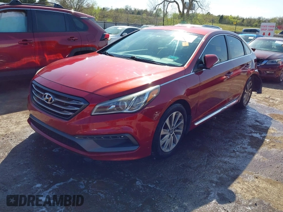 2016 Hyundai Sonata Sport with VIN 5NPE34AF3GH431579, listed as a IAAI auction lot 41995046 with 102,288 mi miles and . Bid and sale history available at DreamBid. Image 2.