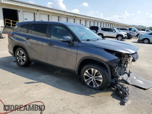 2024 Toyota Highlander LE with VIN 5TDKDRAH4RS050075, listed as a Copart auction lot 62658135 with 32,567 mi miles and Clean title. Bid and sale history available at DreamBid. Image 4.