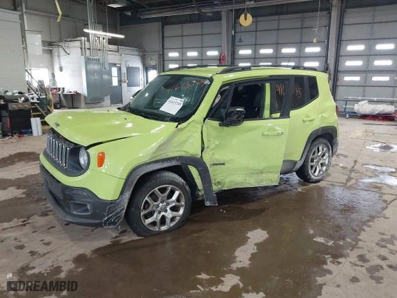 2017 Jeep Renegade Latitude with VIN ZACCJABB8HPF28292, listed as a IAAI auction lot 41613245 with 107,543 mi miles. Bid and sale history available at carsss.com. Image 17.
