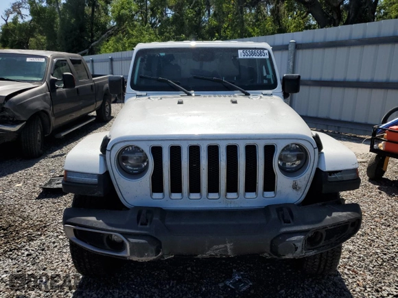 2019 Jeep Wrangler Unlimited Sahara with VIN 1C4HJXEG8KW574005, listed as a Copart auction lot 55386585 with Not provided miles and Salvage title. Bid and sale history available at DreamBid. Image 5.