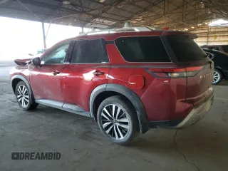 2024 Nissan Pathfinder Platinum with VIN 5N1DR3DH8RC254443, listed as a Copart auction lot 83607054 with 27,784 mi miles and Salvage Title. Bid and sale history available at carsss.com. Image 2.