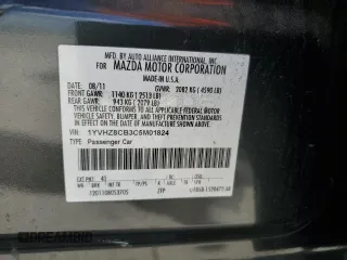 2012 Mazda 6 S Grand Touring with VIN 1YVHZ8CB3C5M01824, listed as a Copart auction lot 80911134 with 53,355 mi miles and Salvage Title. Bid and sale history available at DreamBid. Image 14.