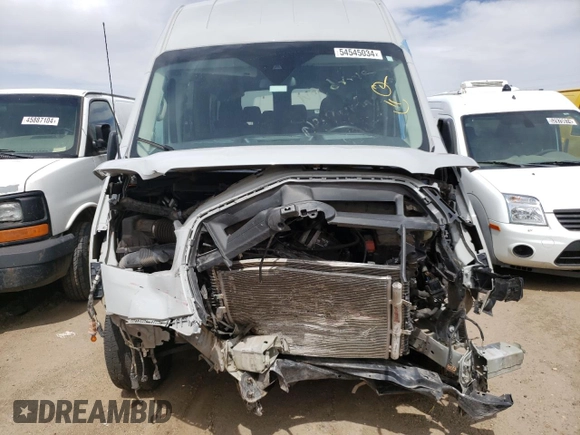 2023 Ford Transit with VIN 1FBAX9X8XPKA45787, listed as a Copart auction lot 54545034 with 41,979 mi miles and Salvage Title. Bid and sale history available at DreamBid. Image 5.