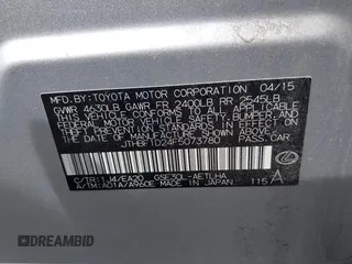 2015 Lexus IS 250 with VIN JTHBF1D24F5073780, listed as a IAAI auction lot 41953157 with 104,239 mi miles. Bid and sale history available at carsss.com. Image 9.