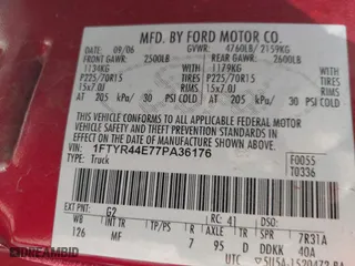 2007 Ford Ranger STX with VIN 1FTYR44E77PA36176, listed as a IAAI auction lot 41713138 with 146,193 mi miles. Bid and sale history available at carsss.com. Image 9.