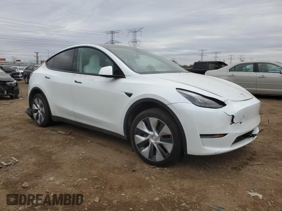 2023 Tesla Model Y Long Range with VIN 7SAYGDEEXPF839677, listed as a Copart auction lot 50845175 with 36,661 mi miles and Salvage Title. Bid and sale history available at DreamBid. Image 4.