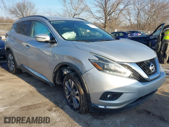 2018 Nissan Murano Platinum with VIN 5N1AZ2MG1JN115302, listed as a IAAI auction lot 41452867 with 128,992 mi miles. Bid and sale history available at carsss.com. Image 6.