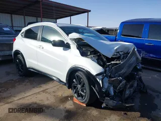 2022 Honda HR-V Sport with VIN 3CZRU6H16NM758337, listed as a IAAI auction lot 41398005 with 91,772 mi miles. Bid and sale history available at carsss.com. Image 1.