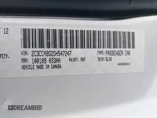 2013 Chrysler 300 with VIN 2C3CCABG2DH547247, listed as a IAAI auction lot 41755558 with 207,598 mi miles. Bid and sale history available at carsss.com. Image 9.