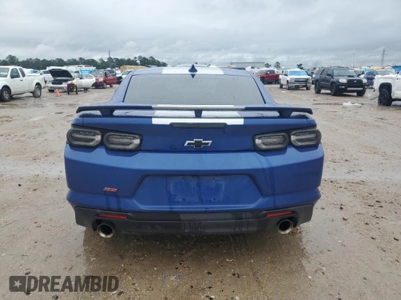 2022 Chevrolet Camaro LT1 with VIN 1G1FF1R79N0129384, listed as a Copart auction lot 45102345 with 42,517 mi miles and Salvage Title. Bid and sale history available at carsss.com. Image 6.