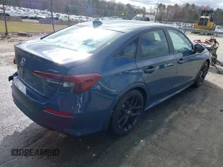 2025 Honda Civic Sport with VIN 2HGFE2F51SH526891, listed as a IAAI auction lot 41743932 with 5,030 mi miles. Bid and sale history available at carsss.com. Image 4.