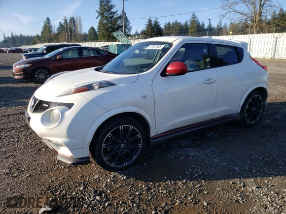 2014 Nissan Juke S with VIN JN8AF5MVXET365088, listed as a Copart auction lot 47157485 with Not Provided miles and Salvage Title. Bid and sale history available at carsss.com. Image 1.