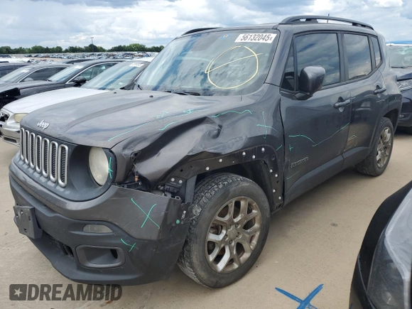 2018 Jeep Renegade Altitude с VIN ZACCJABB6JPH67345, выставлен на аукционе Copart как лот 56132045 с пробегом 92 471 миль миль и Списание • Salvage title. История ставок и продаж доступна на DreamBid. Изображение 1.