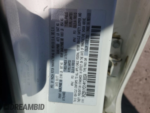 2017 Mazda 3 Grand Touring z VIN 3MZBN1M31HM138804, wystawiony jako Copart lot #45202295 z przebiegiem 80 428 mil mil oraz Szkoda całkowita • Salvage title. Historia ofert i sprzedaży dostępna na DreamBid. Obrazek 15.