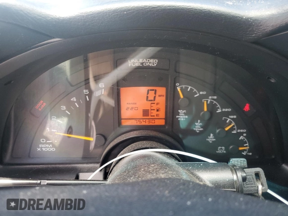 1994 Chevrolet Corvette with VIN 1G1YY22P9R5104819, listed as a Copart auction lot 55630535 with 75,430 mi miles and Salvage title. Bid and sale history available at DreamBid. Image 9.
