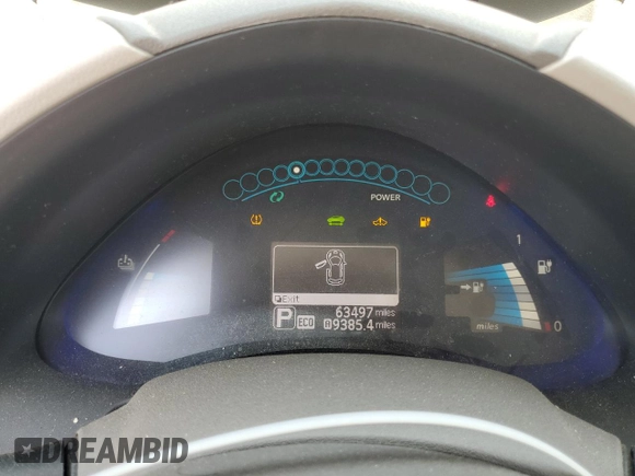 2013 Nissan LEAF SL with VIN 1N4AZ0CP9DC403018, listed as a Copart auction lot 62382065 with 63,497 mi miles and Clean title. Bid and sale history available at DreamBid. Image 9.