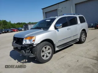 2013 Nissan Armada Platinum z VIN 5N1BA0NE8DN600876, wystawiony jako Copart lot #53053765 z przebiegiem 189 280 mil mil oraz Szkoda całkowita • Salvage title. Historia ofert i sprzedaży dostępna na DreamBid. Obrazek 1.